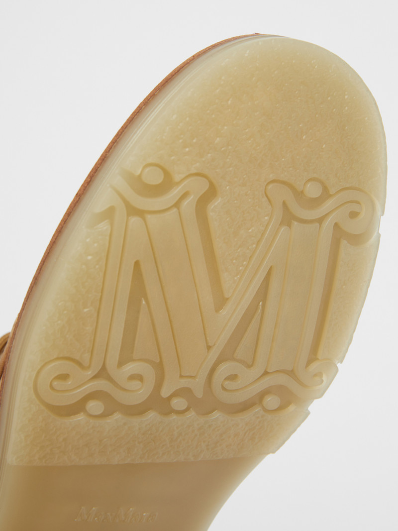 BLY Crocodile-print leather combat boots 5