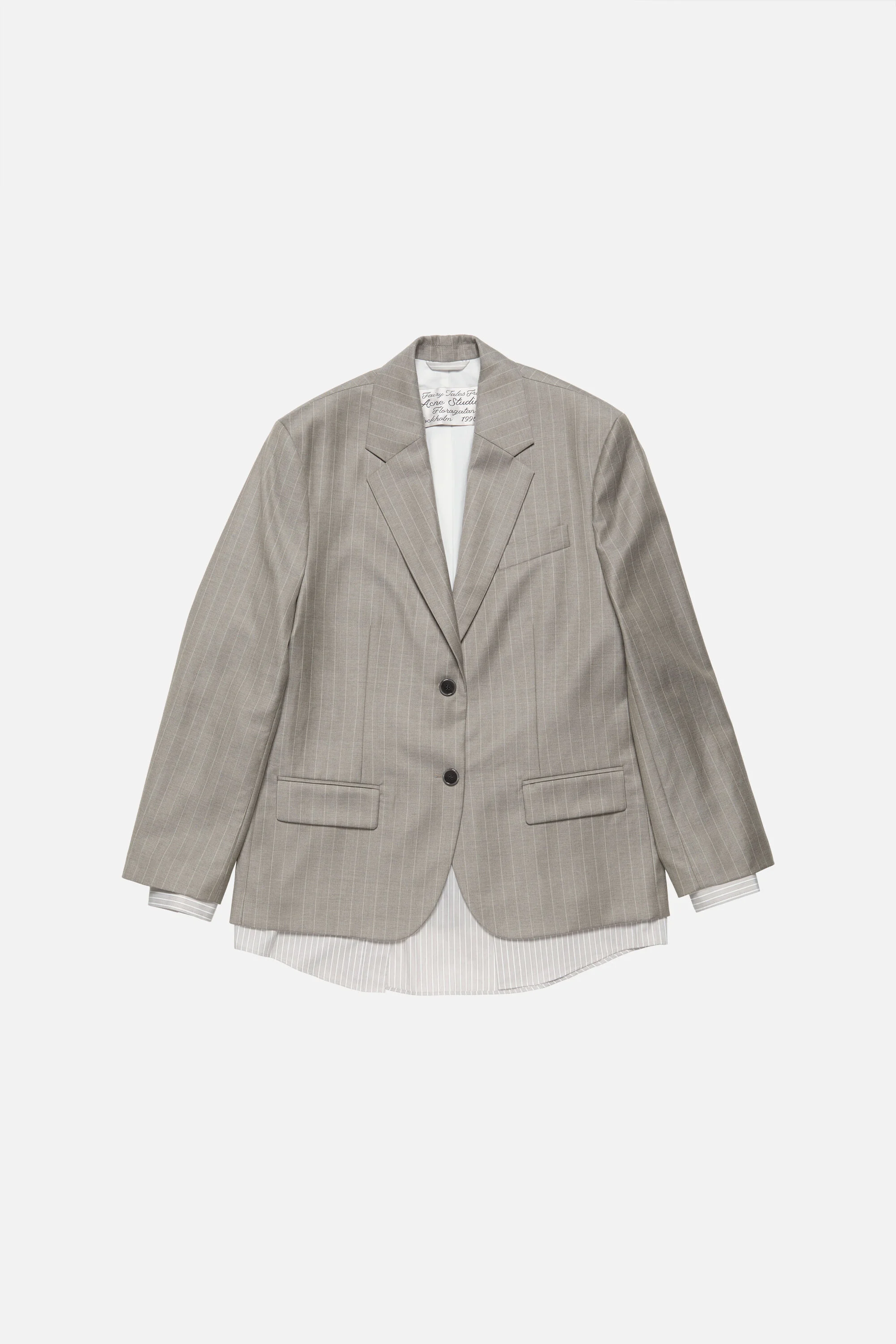 Layered suit jacket - Warm Grey - 1