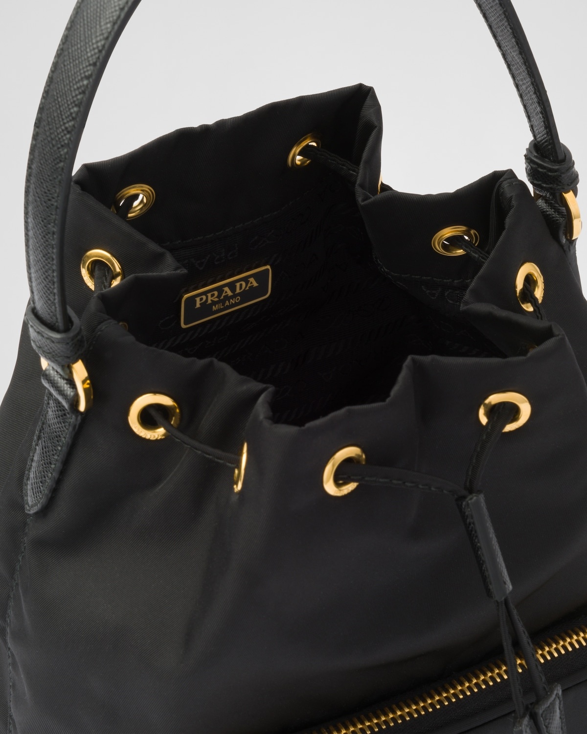 ★PRADA★Duet Re-Nylon Shoulder Bag★Black Gold 프라다 듀엣 리나일론 숄더백 블랙 골드 | Prada | KREAM