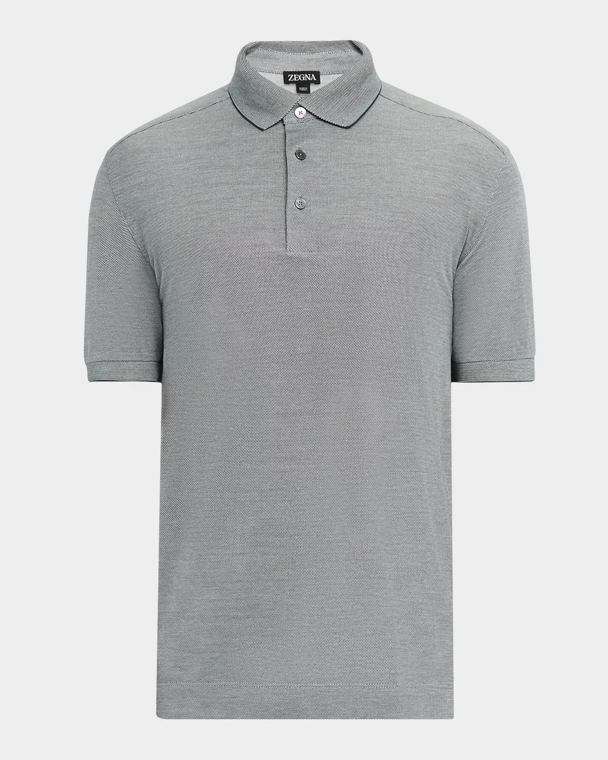 Men's Cotton and Silk Polo Shirt - 1