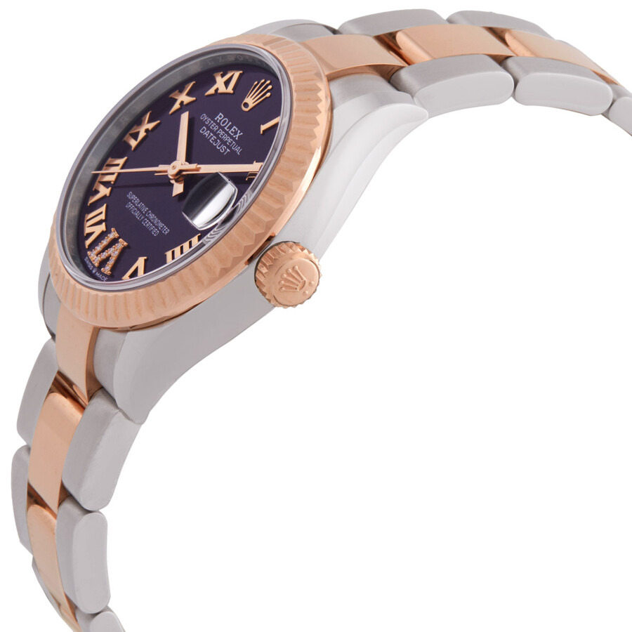 Rolex Datejust 31 Aubergine Diamond Dial Automatic Ladies Steel and 18kt Everose Gold Oyster Watch 2 - 2