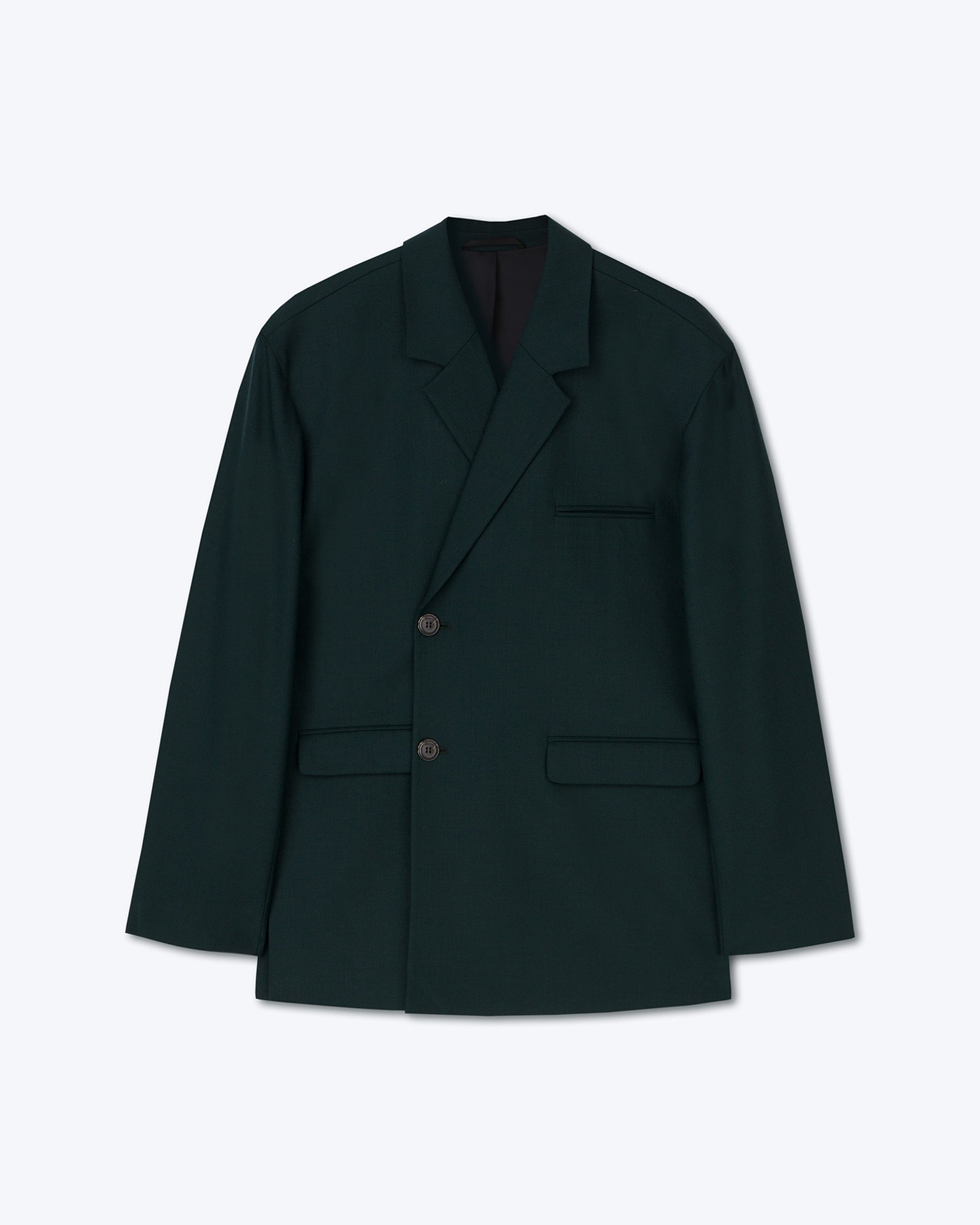 JAVIER - Wool-blend suiting - Pine green - 1