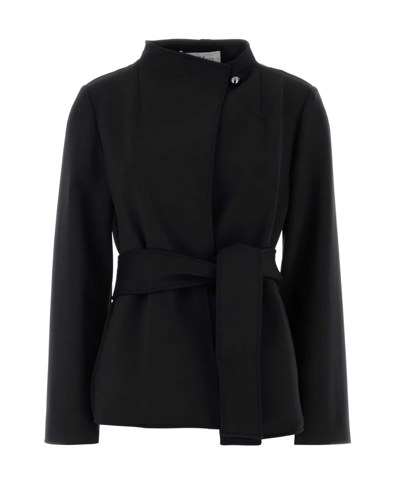 Black Stretch Nylon Talamo Blazer - 1