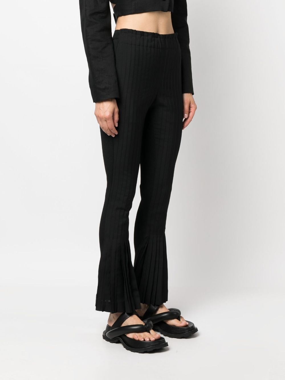 pleated flared trousers - 3
