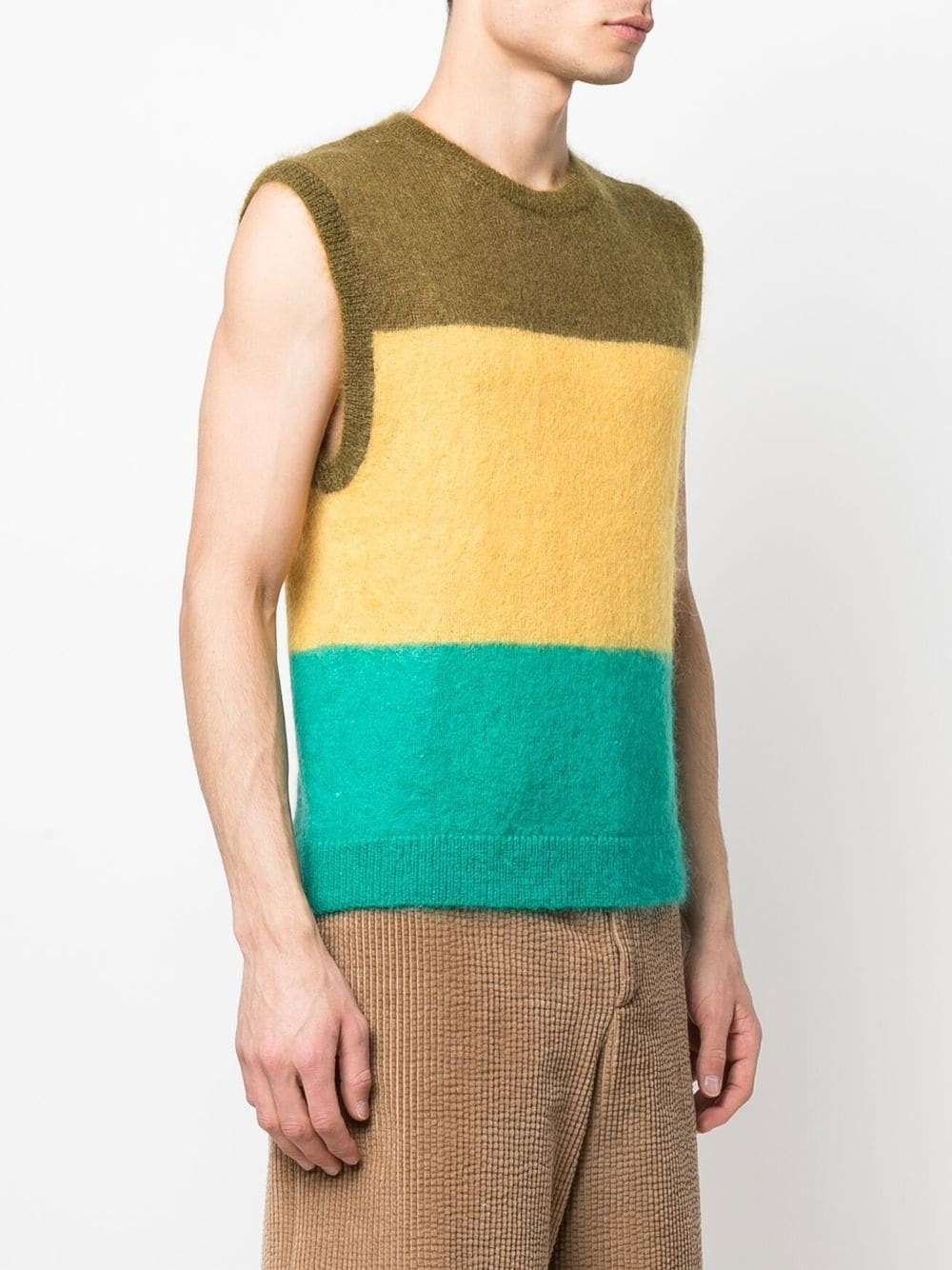 colour-block sleeveless jumper - 3