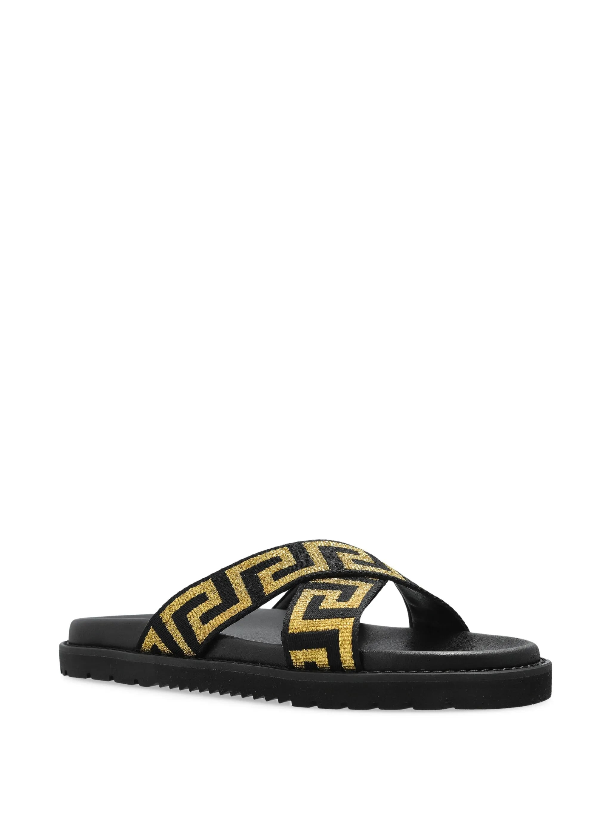 Greca-embellished slides - 2