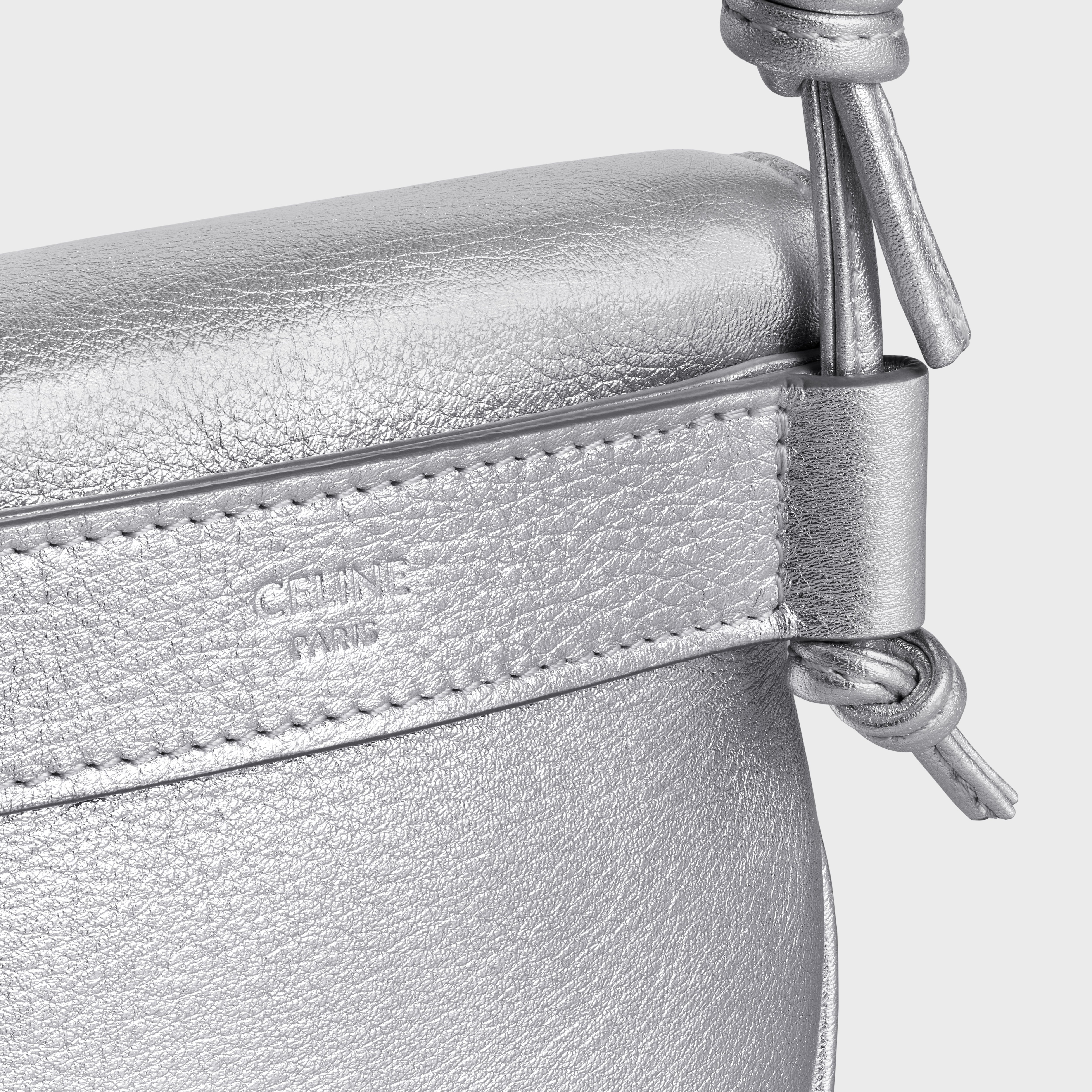 small zipped purse in laminated calfskin with celine print - 4