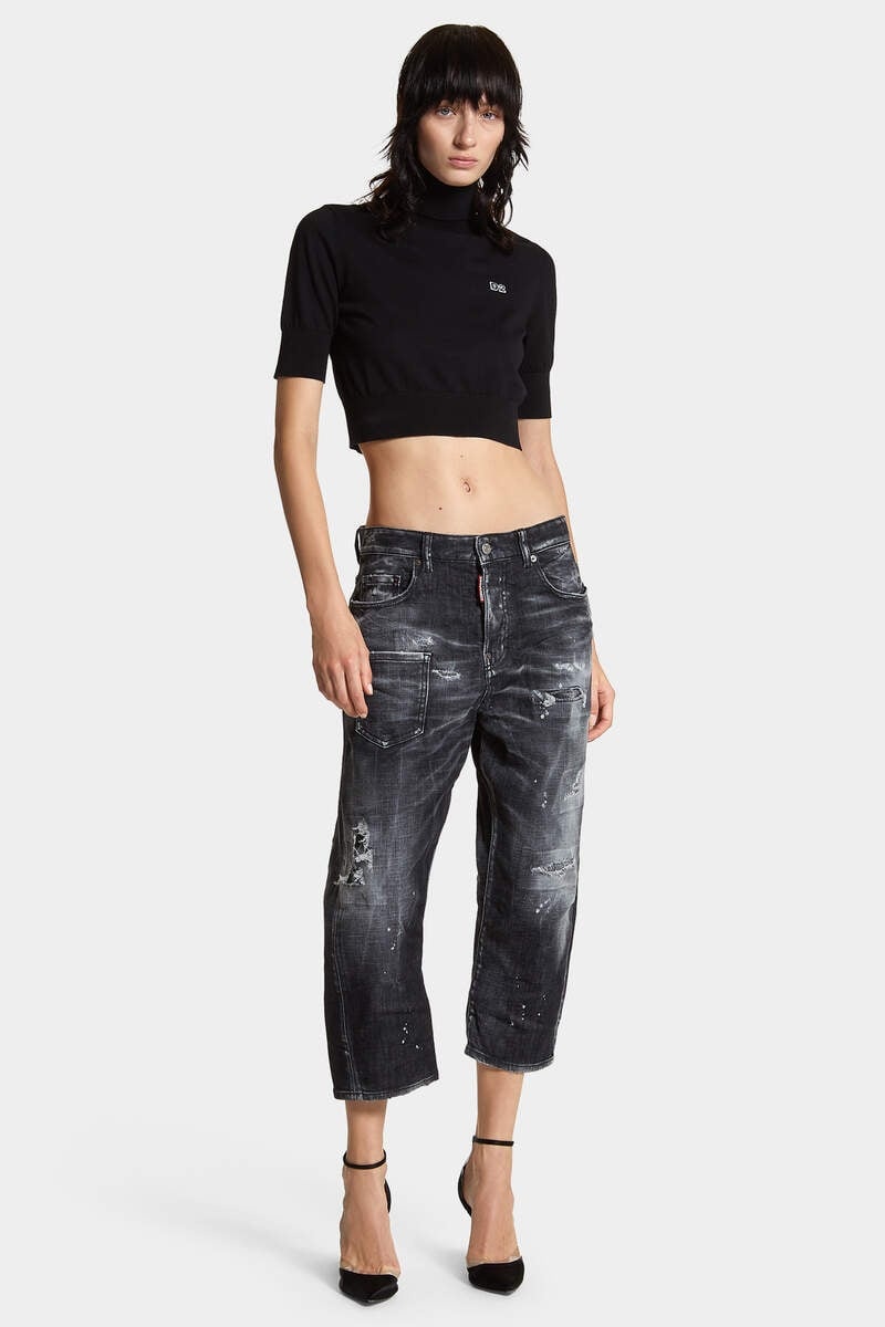 ★完売必至★DSQUARED2☆Black Rocky Mountains KAWAII ジーンズ DSQUARED2 BLACK ROCKY MOUNTAINS WASH KAWAII JEANS | REVERSIBLE