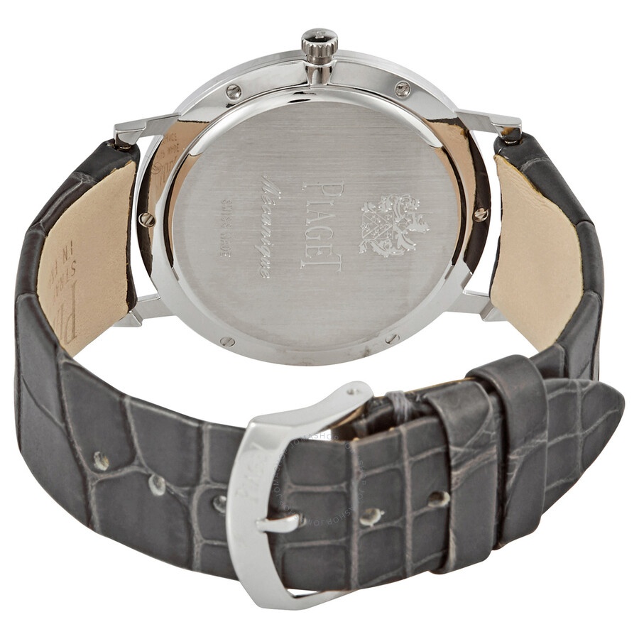 Piaget Altiplano Silver Dial Grey Alligator Leather Ladies Watch GOA39106 - 3