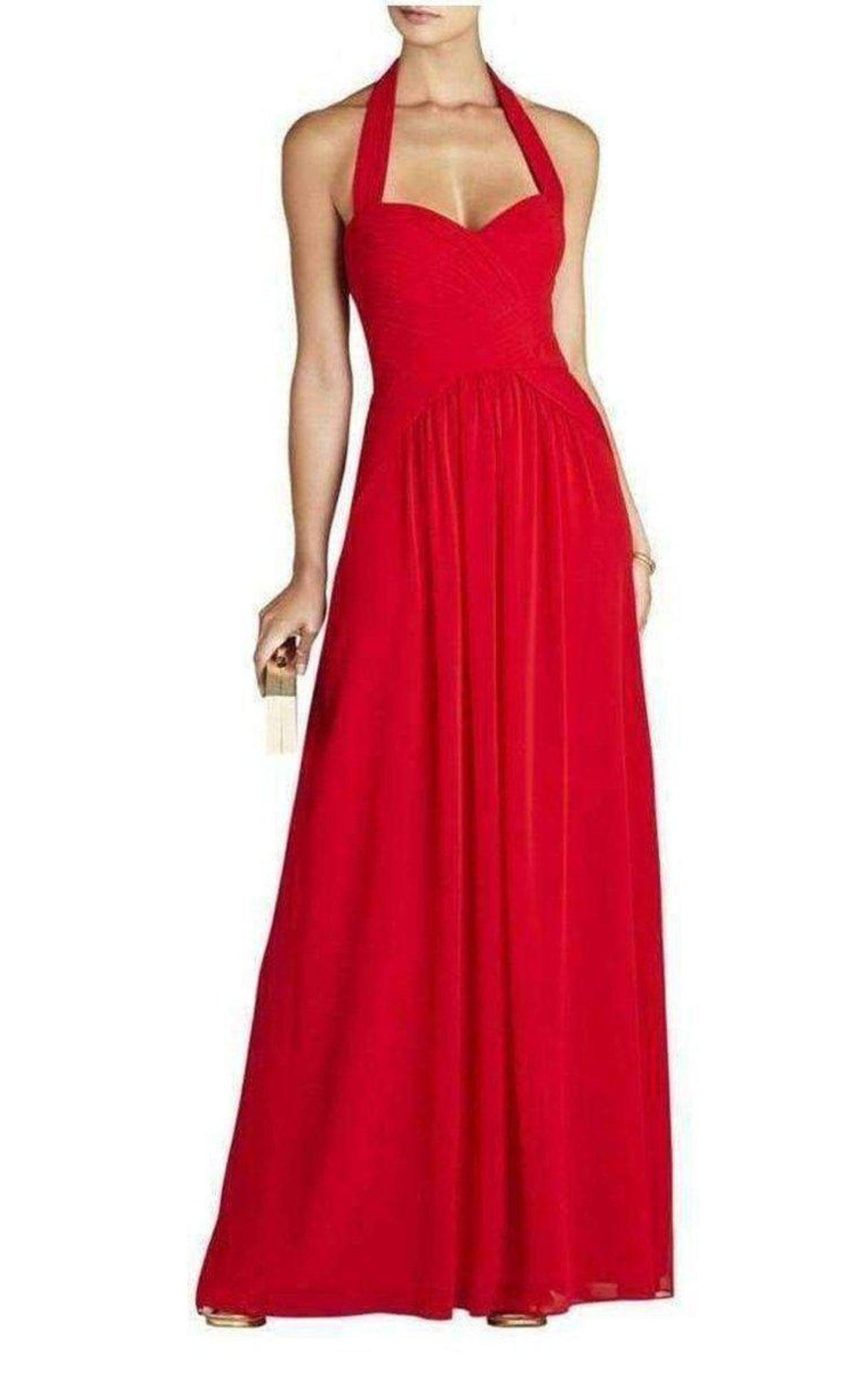 BCBGMAXAZRIA - Selene Halter Neck Ruched Dress - 2