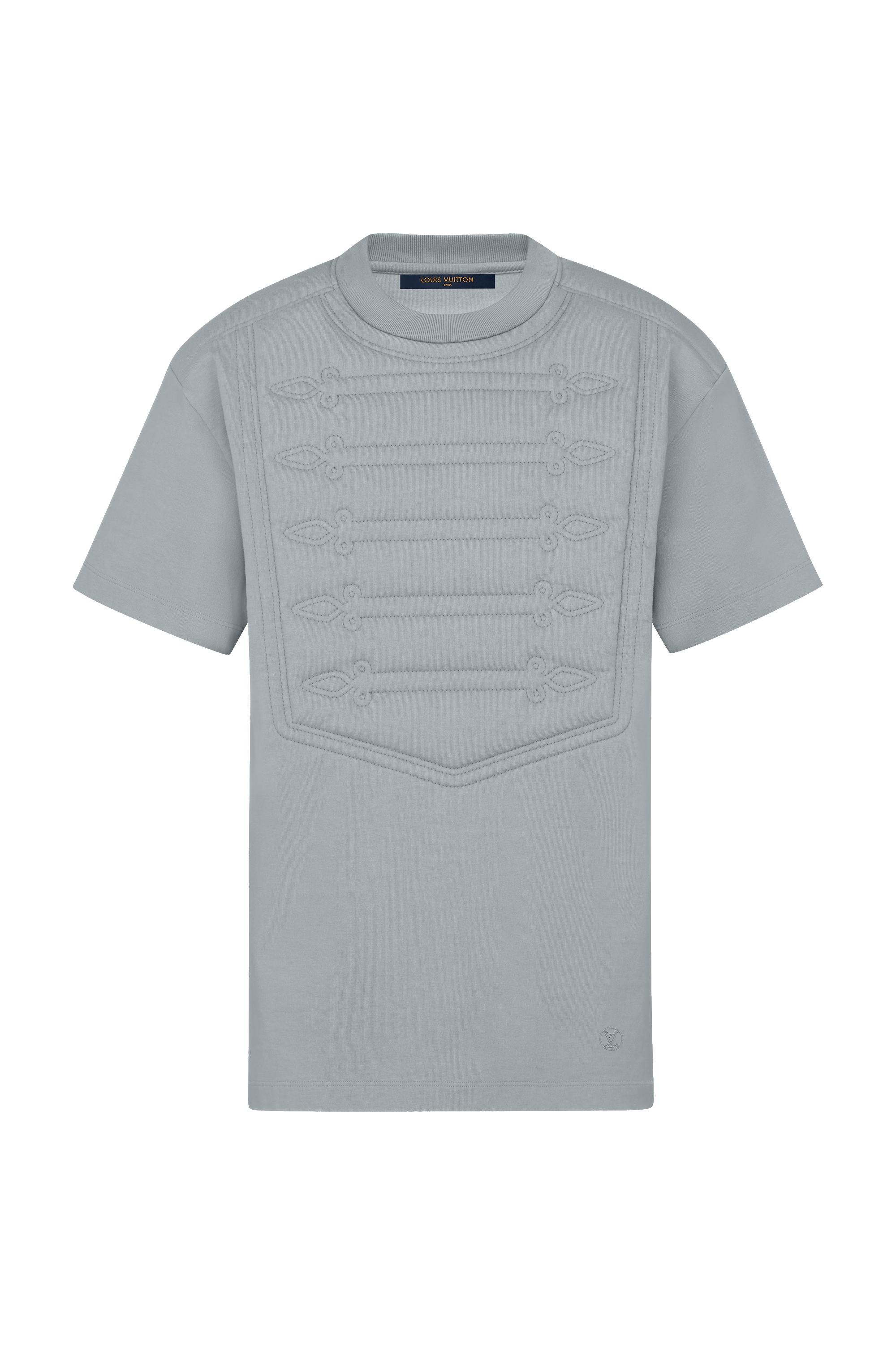 Padded Embroidered Plastron Tee - 1