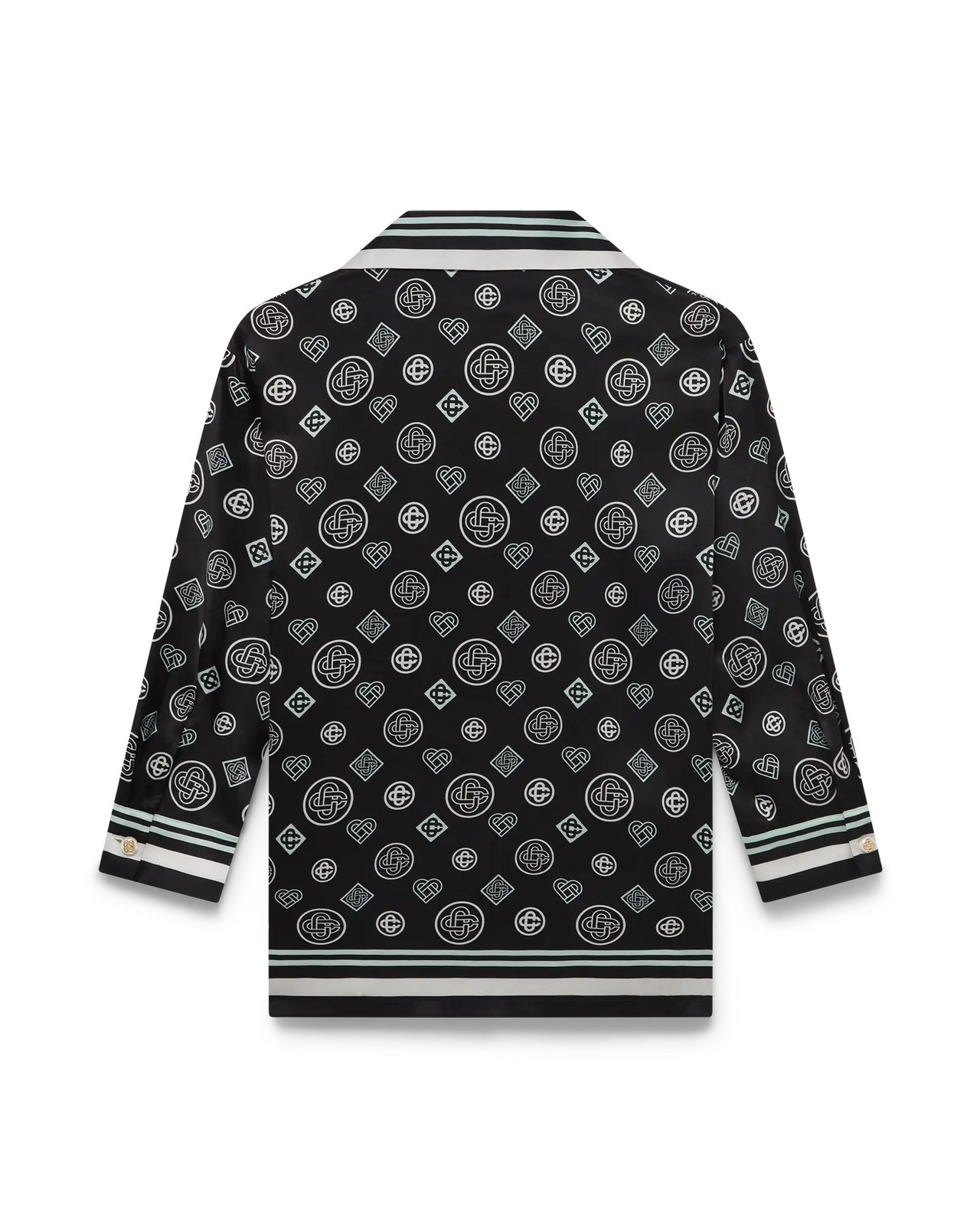 Monogram Pyjama Silk Satin Shirt | Casablanca Paris - 6
