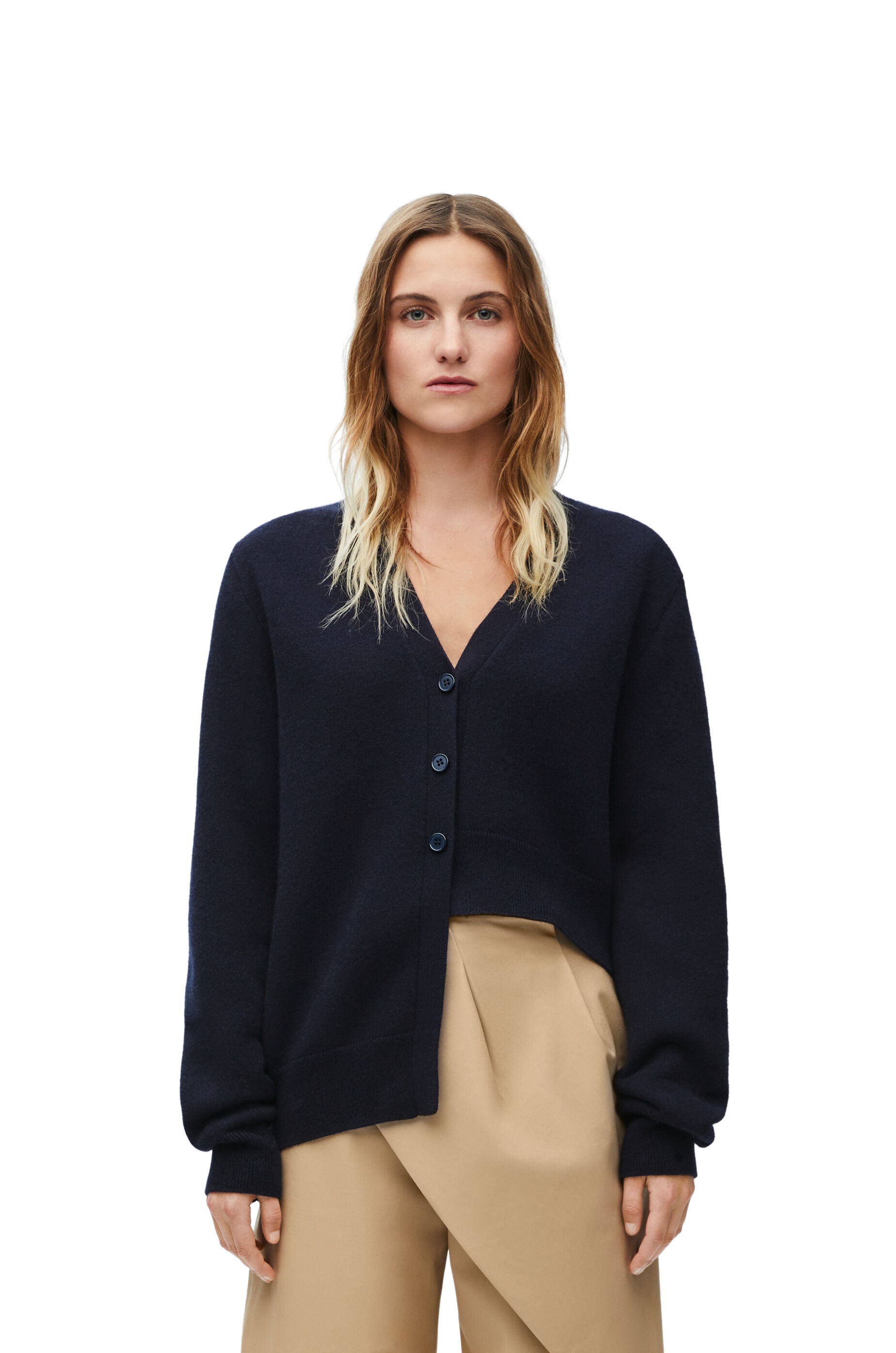 Asymmetric cardigan in cashmere - 3