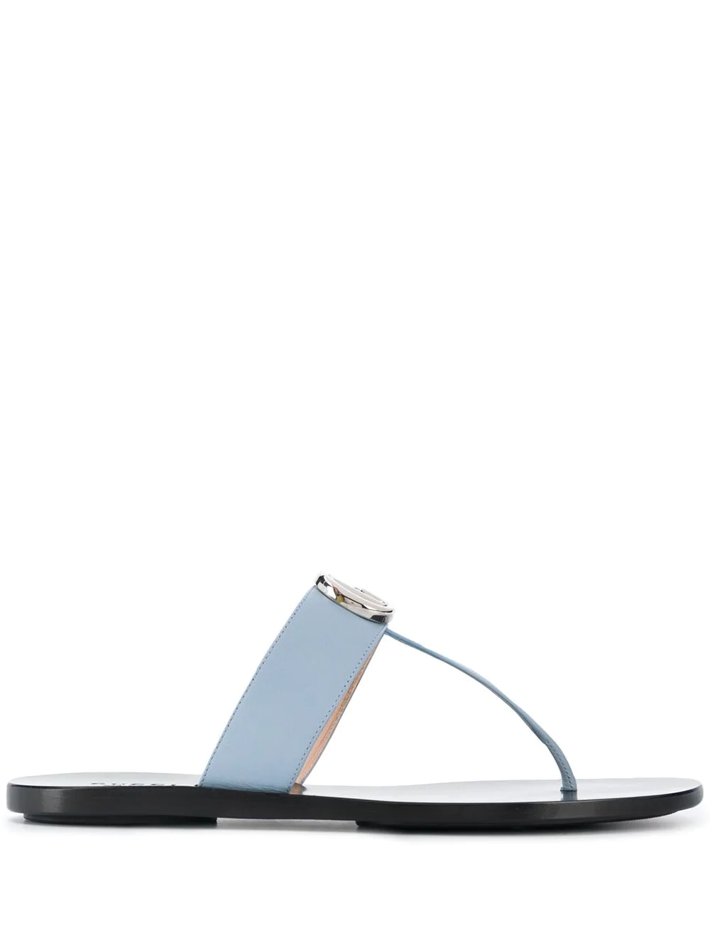 T-bar leather sandals - 1