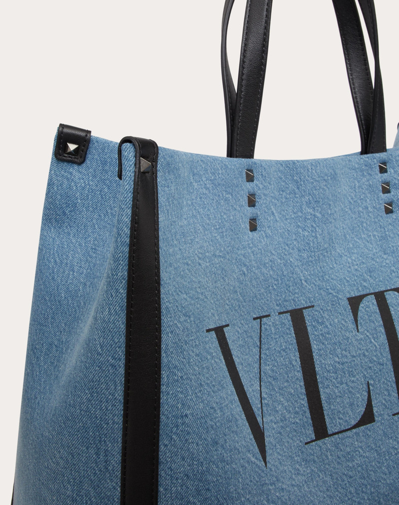 MEDIUM VLTN DENIM SHOPPER 7