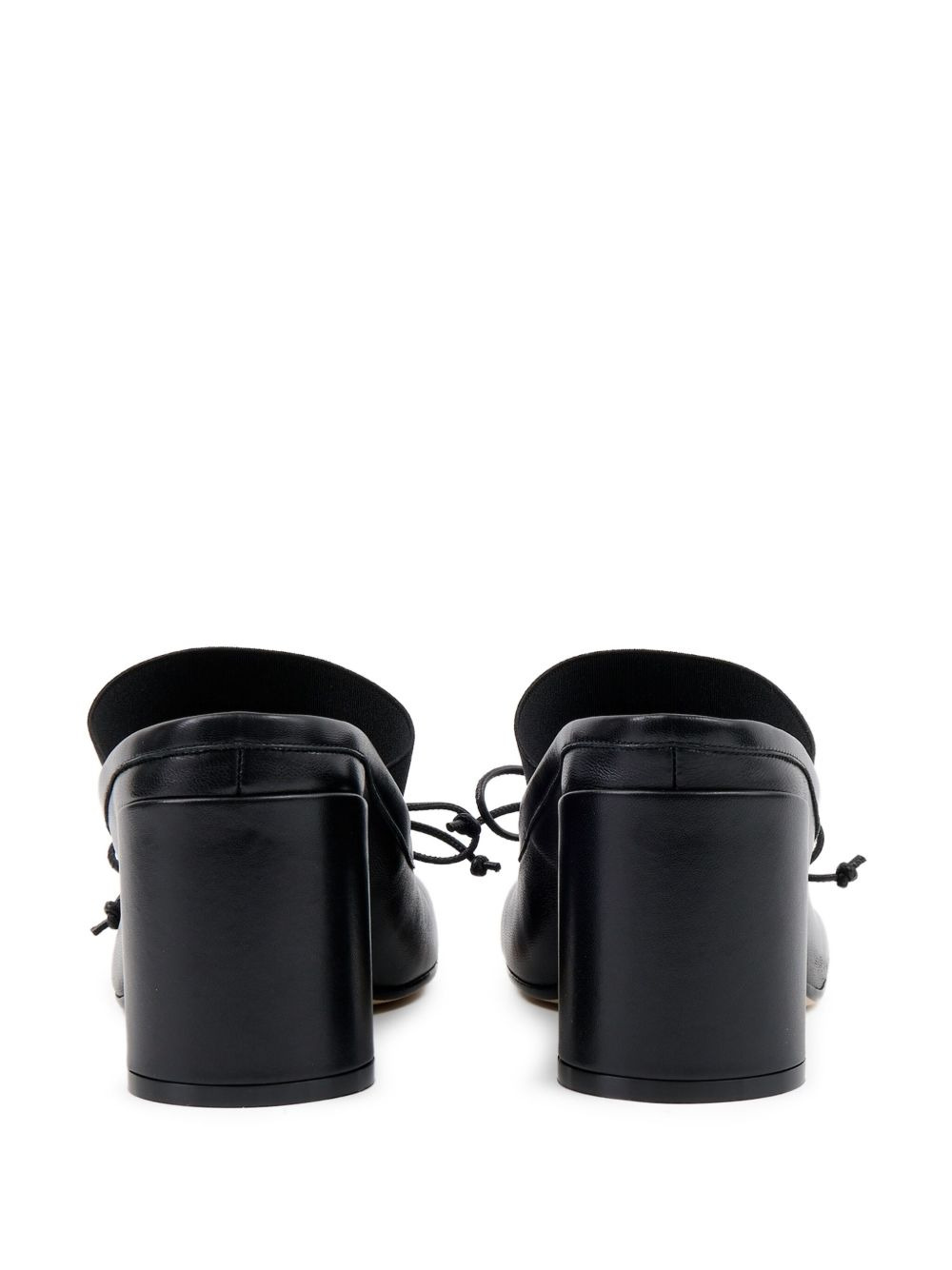 70mm logo-elastic Ballet mules - 3