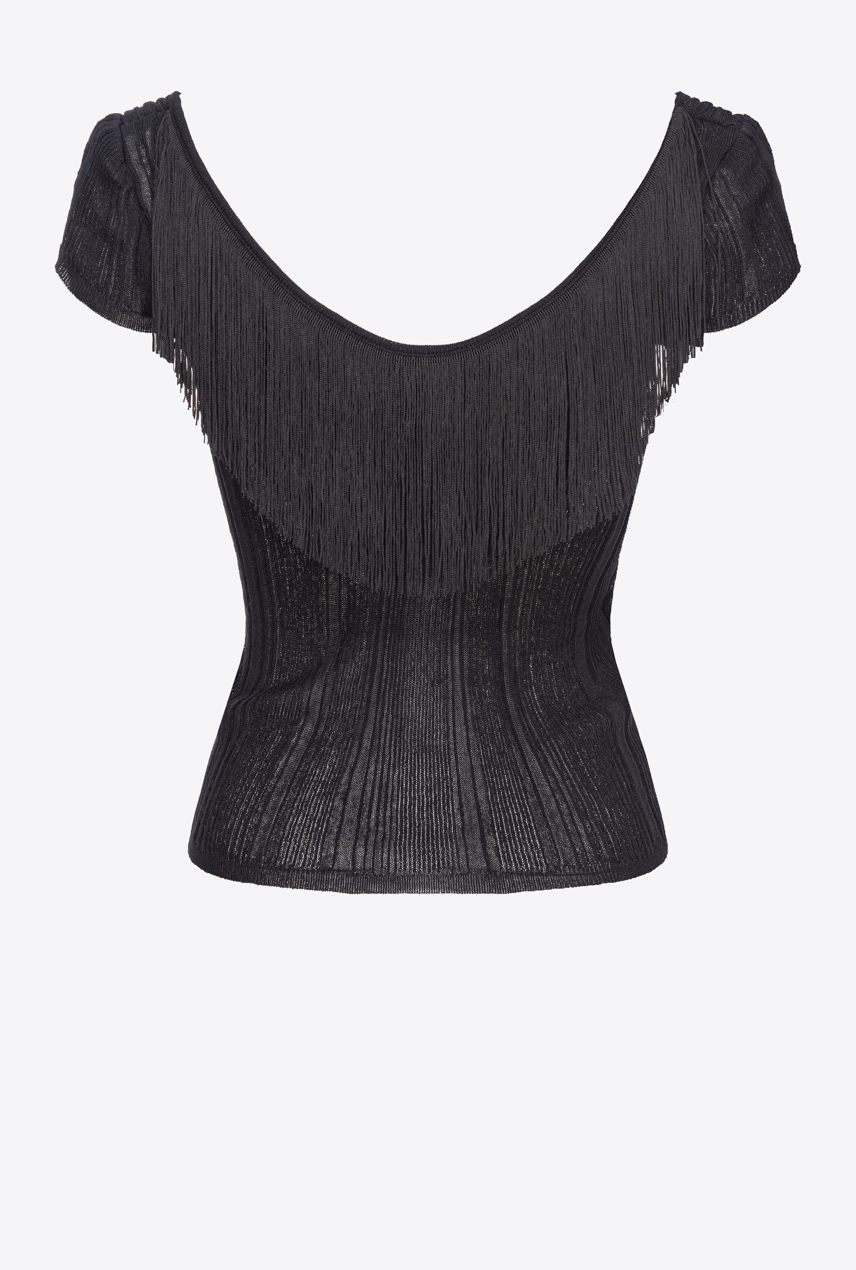 RIBBED TOP WITH FINE FRINGING - 2