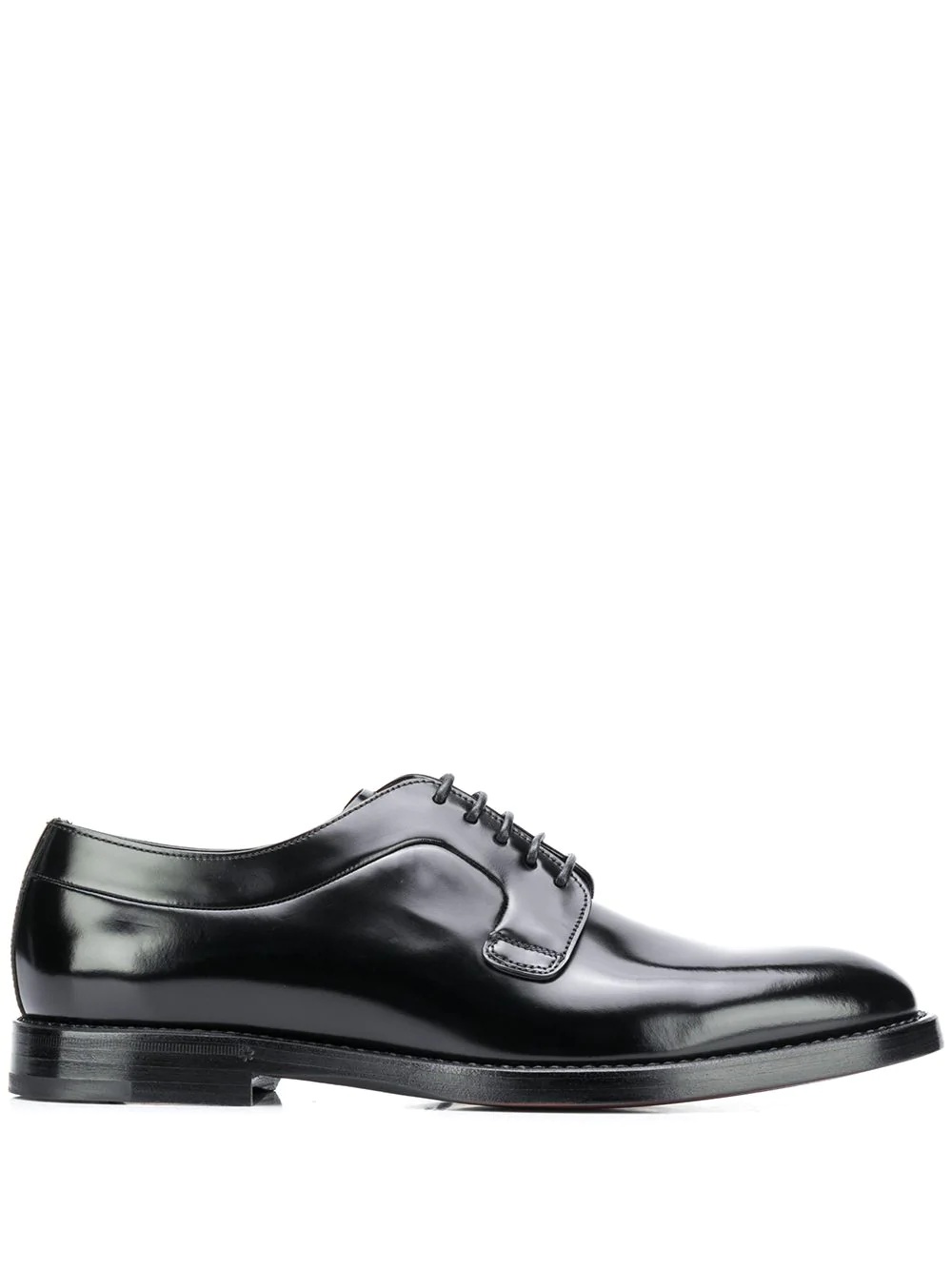 brushed leather derby shoes - 1