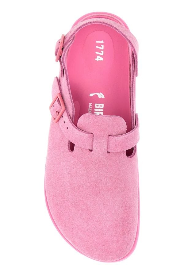 Pink suede Tokyo slippers - 4