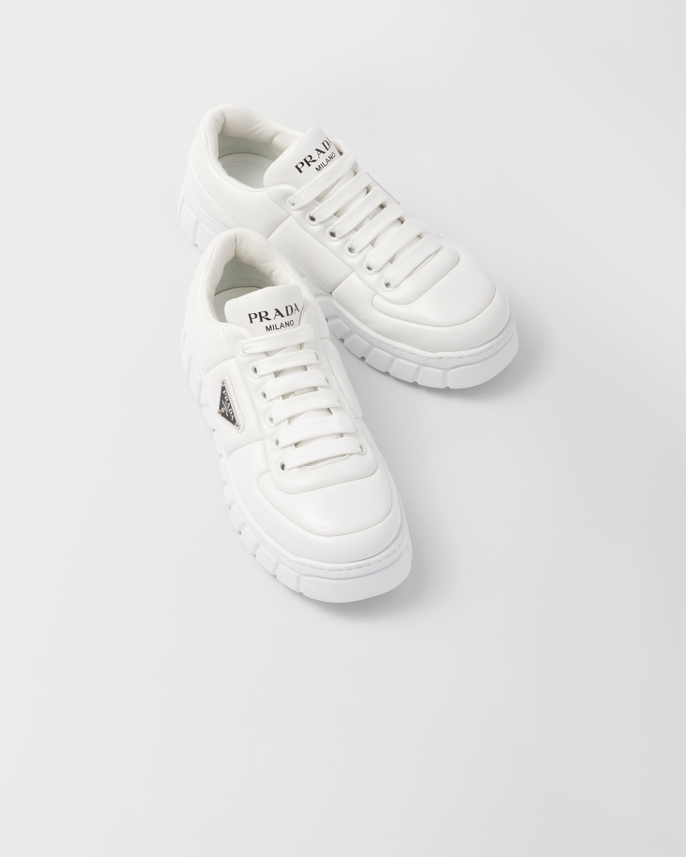 Padded nappa leather sneakers - 4