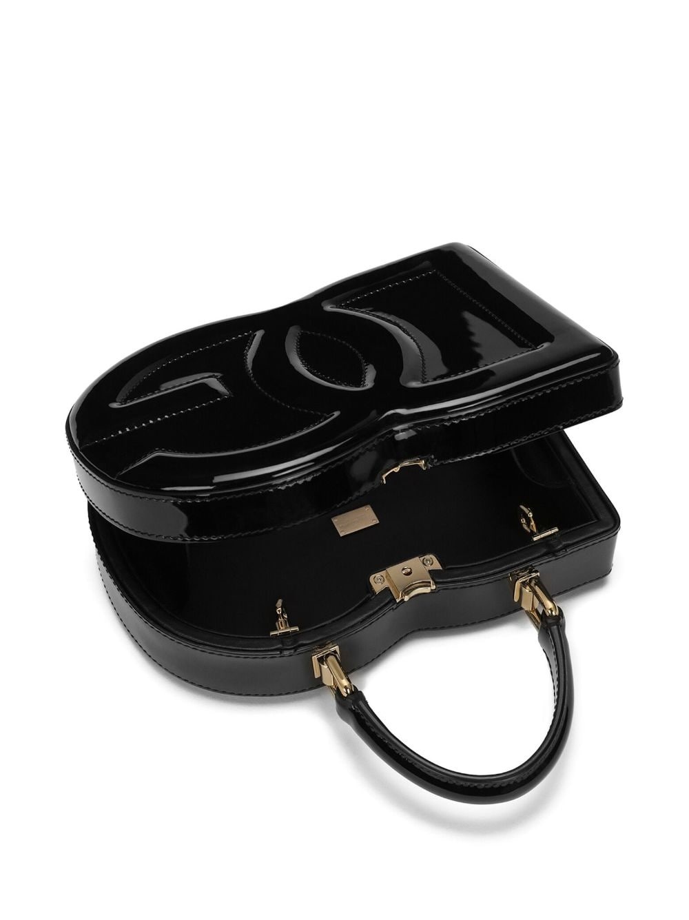logo-embossed leather tote bag - 6