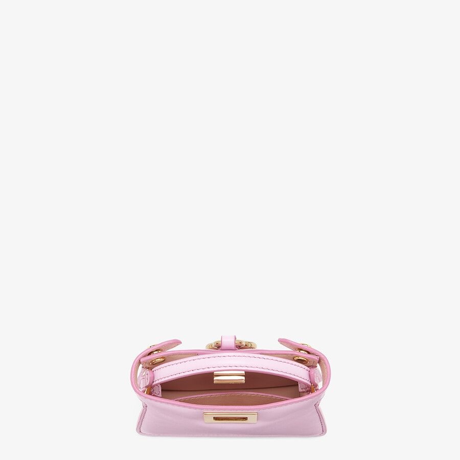 Lilac nappa leather charm - 3