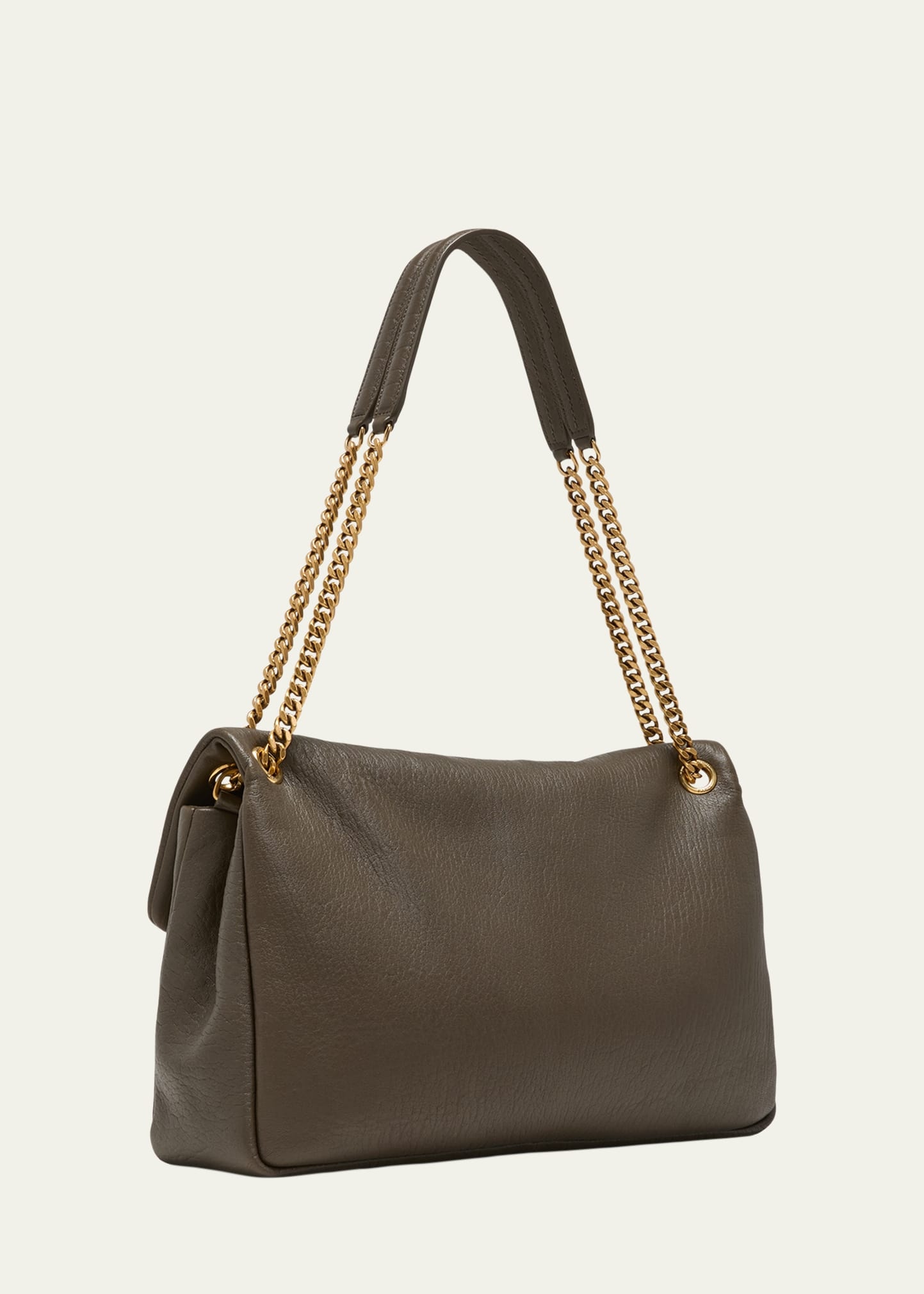 Calypso Large YSL Shoulder Bag in Leather - 3