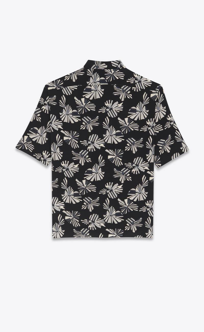 SAINT LAURENT shirt in origami print silk outlook