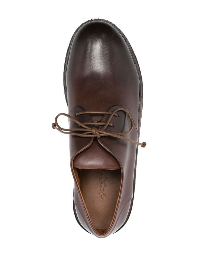 leather lace-up derby shoes - 3