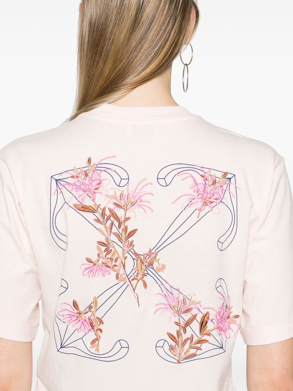 Arrows-embroidered cotton T-shirt - 5