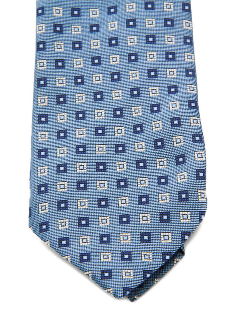 ZEGNA geometric-pattern tie outlook