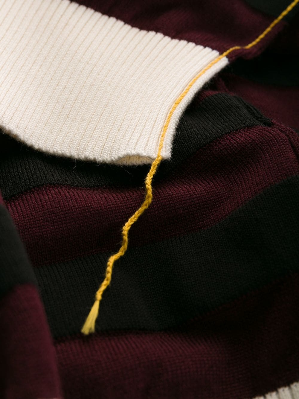 striped crew neck jumper - 6