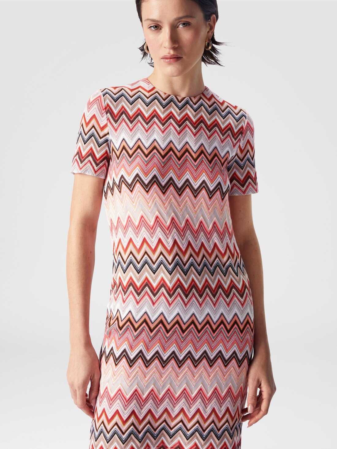 Zig zag cotton and viscose mini-dress - 4