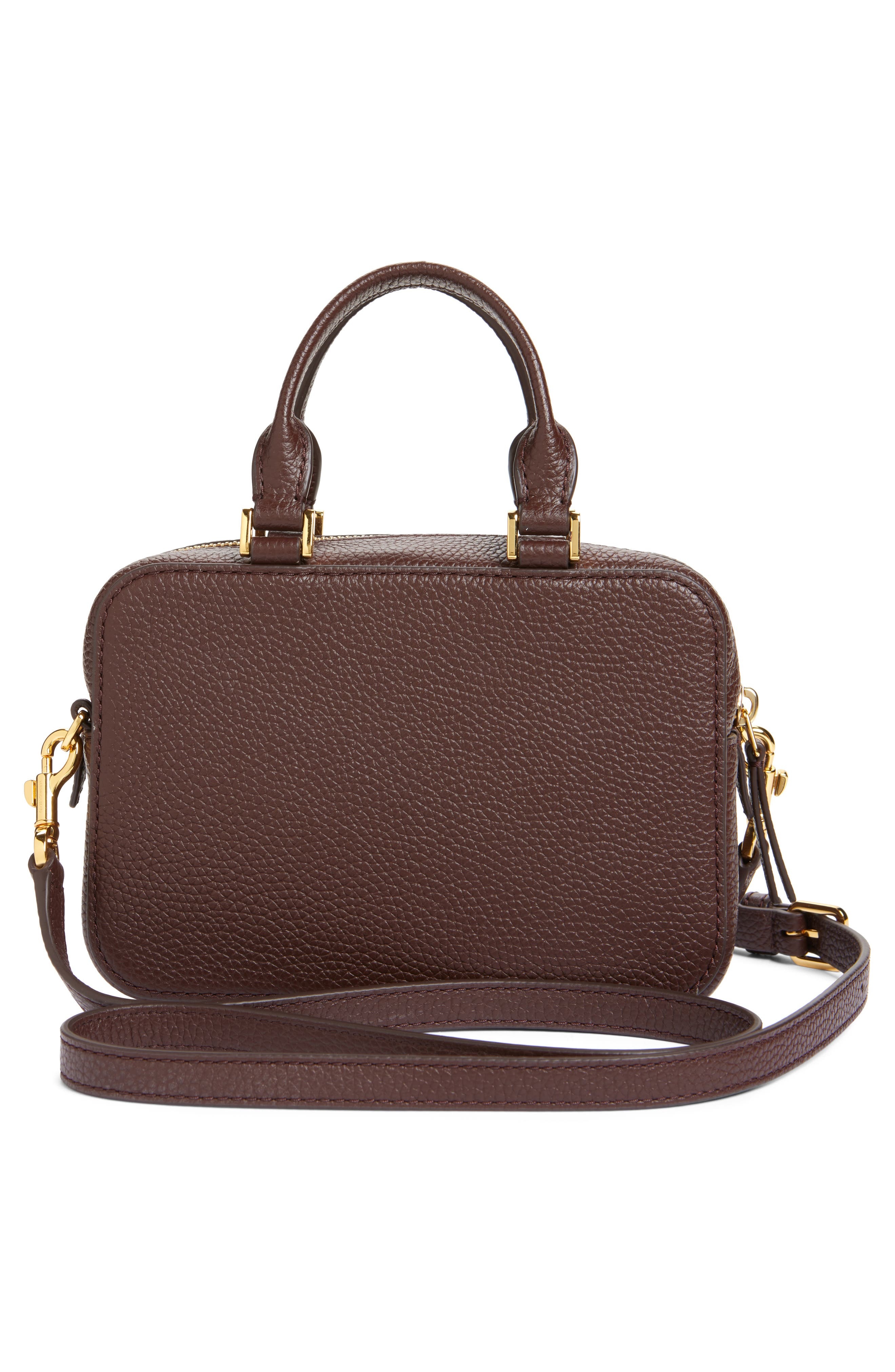 Veronica Beard Boxy Top Handle Leather Bag in Dark Raisin at Nordstrom - 2