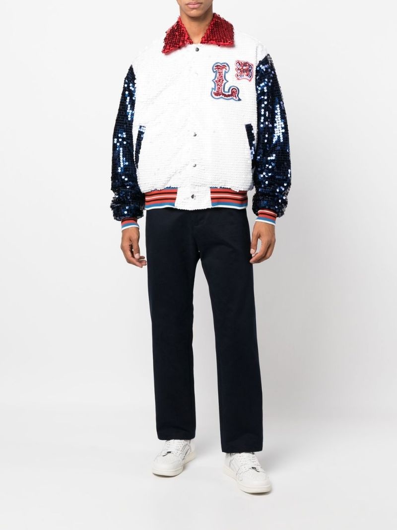 CHARLES JEFFREY LOVERBOY sequin-embellished varsity jacket