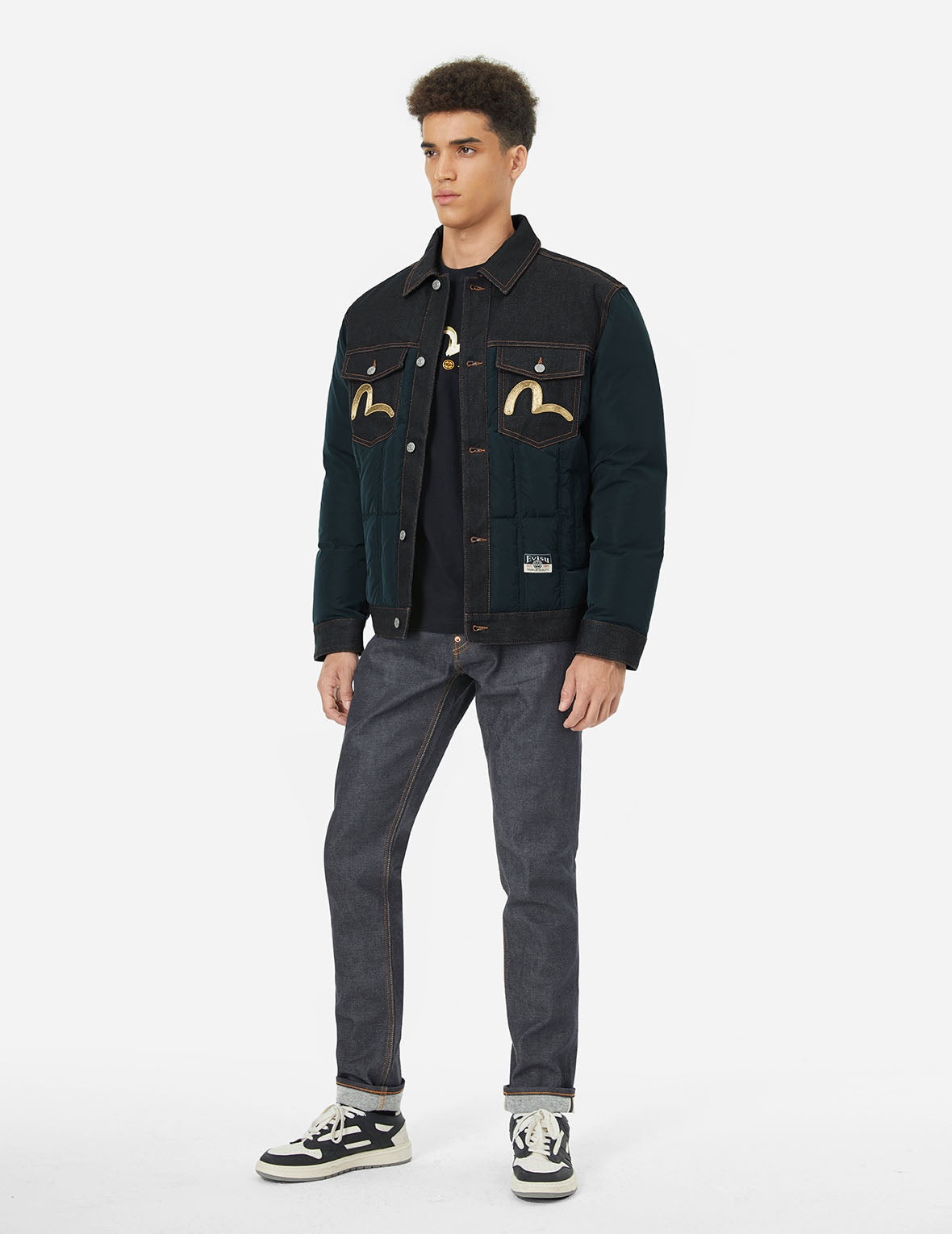 Seagull Metallic Embroidery Regular Fit Down Jacket - 3
