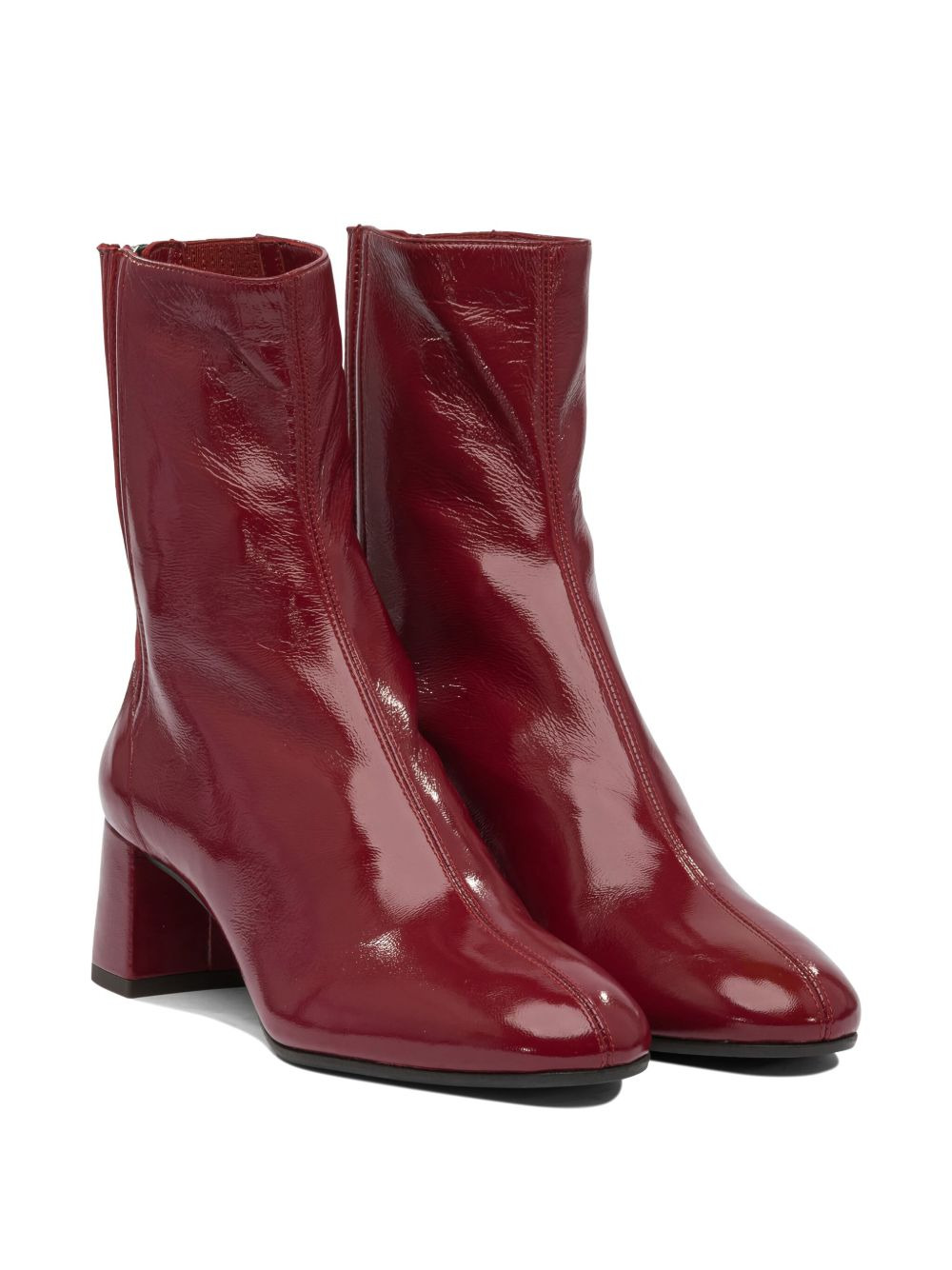 leather block-heel boots - 2