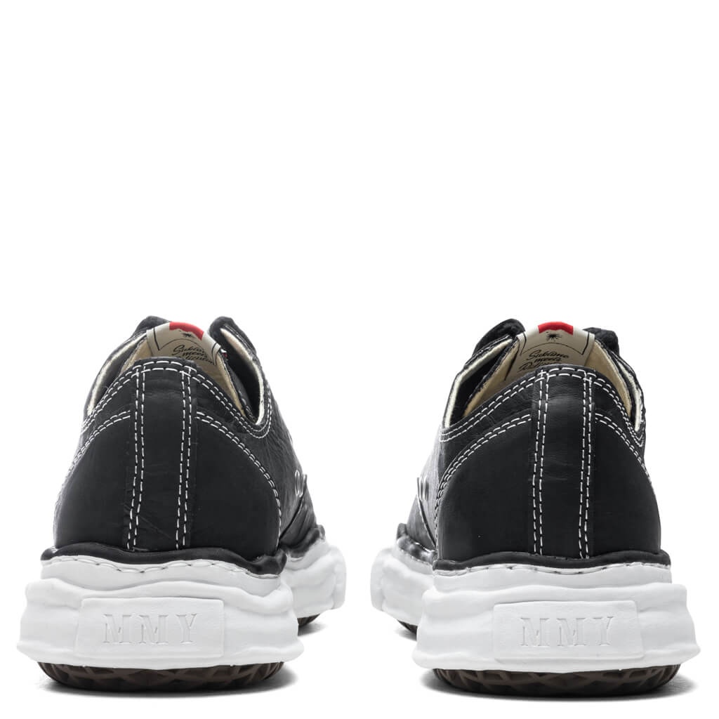 PETERSON LOW OG SOLE PAPER LIKE LEATHER SNEAKER - BLACK - 4