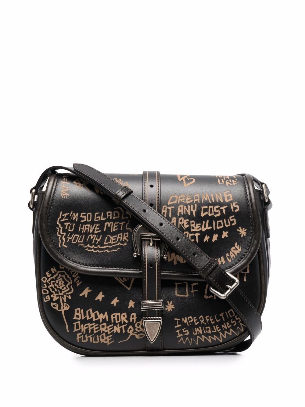 all-over graphic print shoulder bag - 1