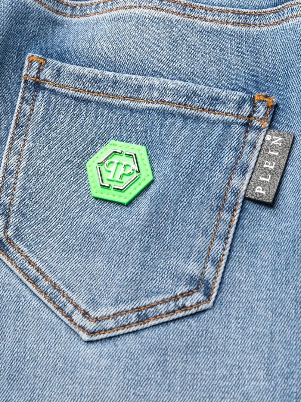 mid-rise slim-cut jeans - 6