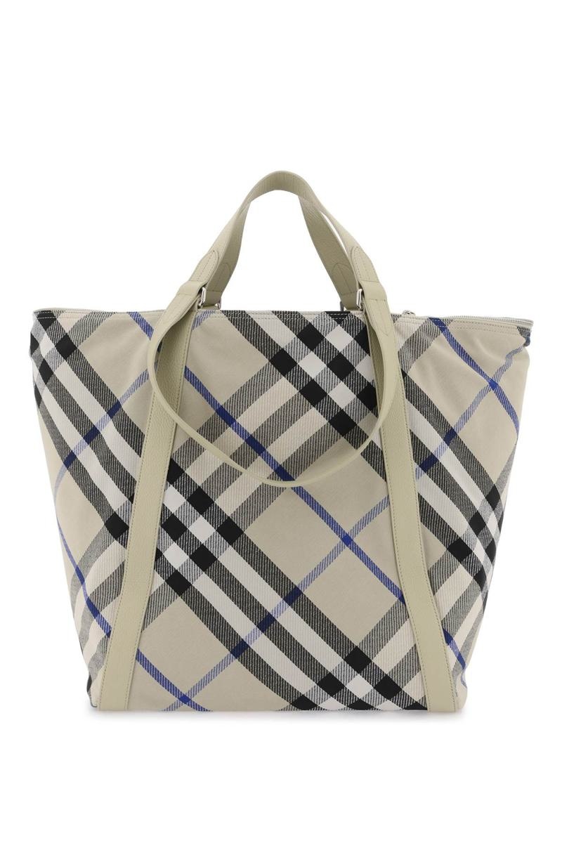 BURBERRY ERED CHECKERED TOTE - 1