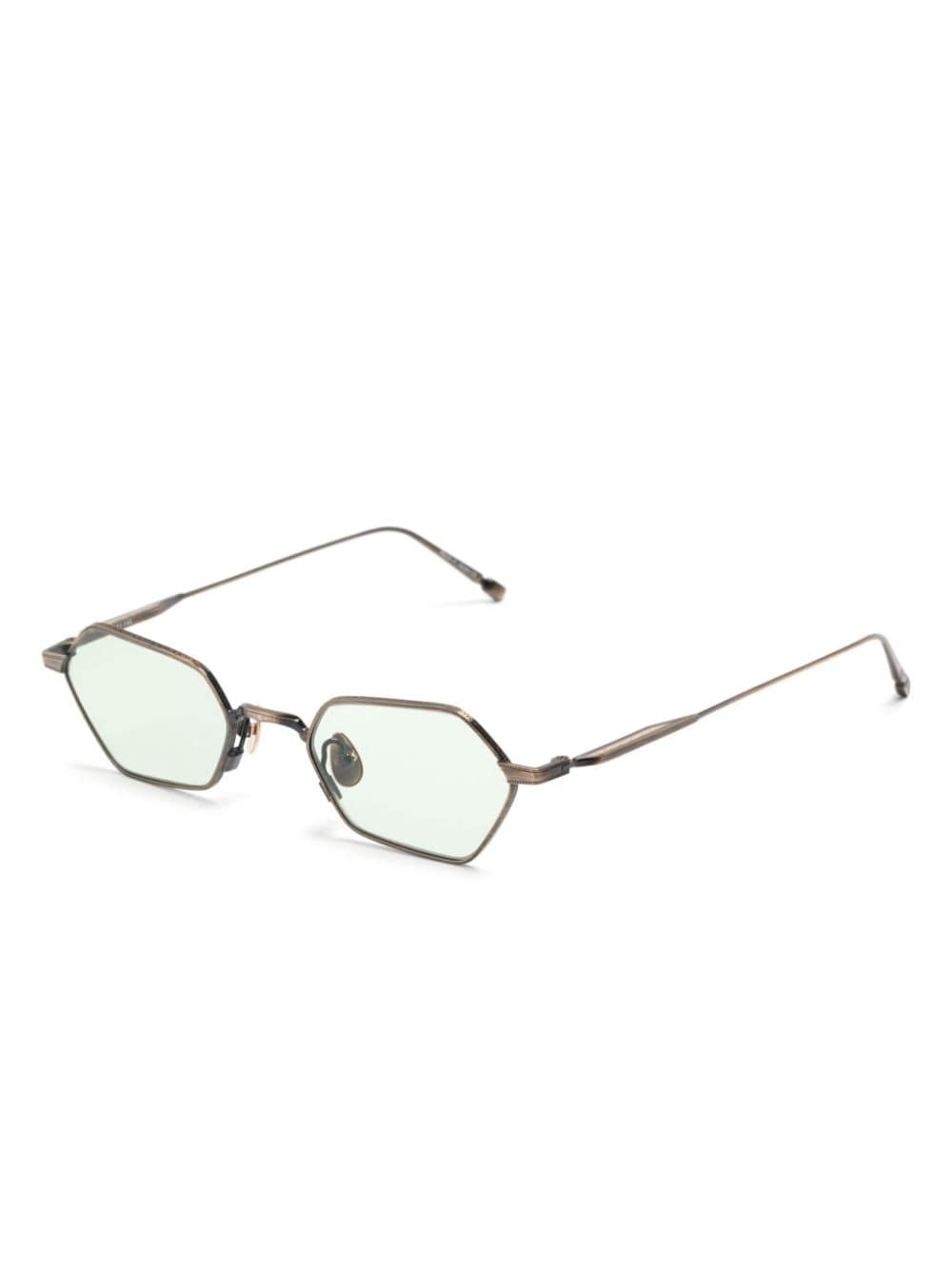 geometric-frame titanium sunglasses - 2
