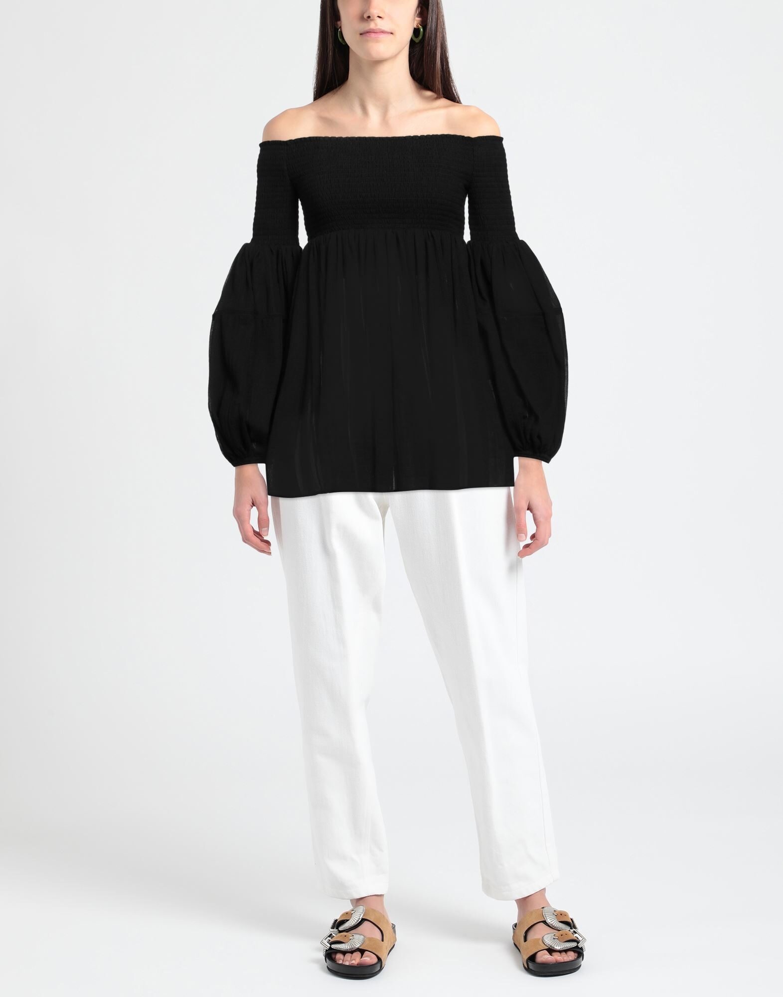 Black Women's Off-the-shoulder Top - 2