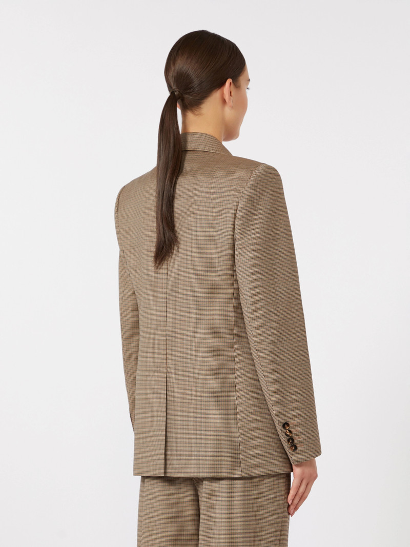 GIGANTE Patterned wool twill blazer - CARAMEL 4
