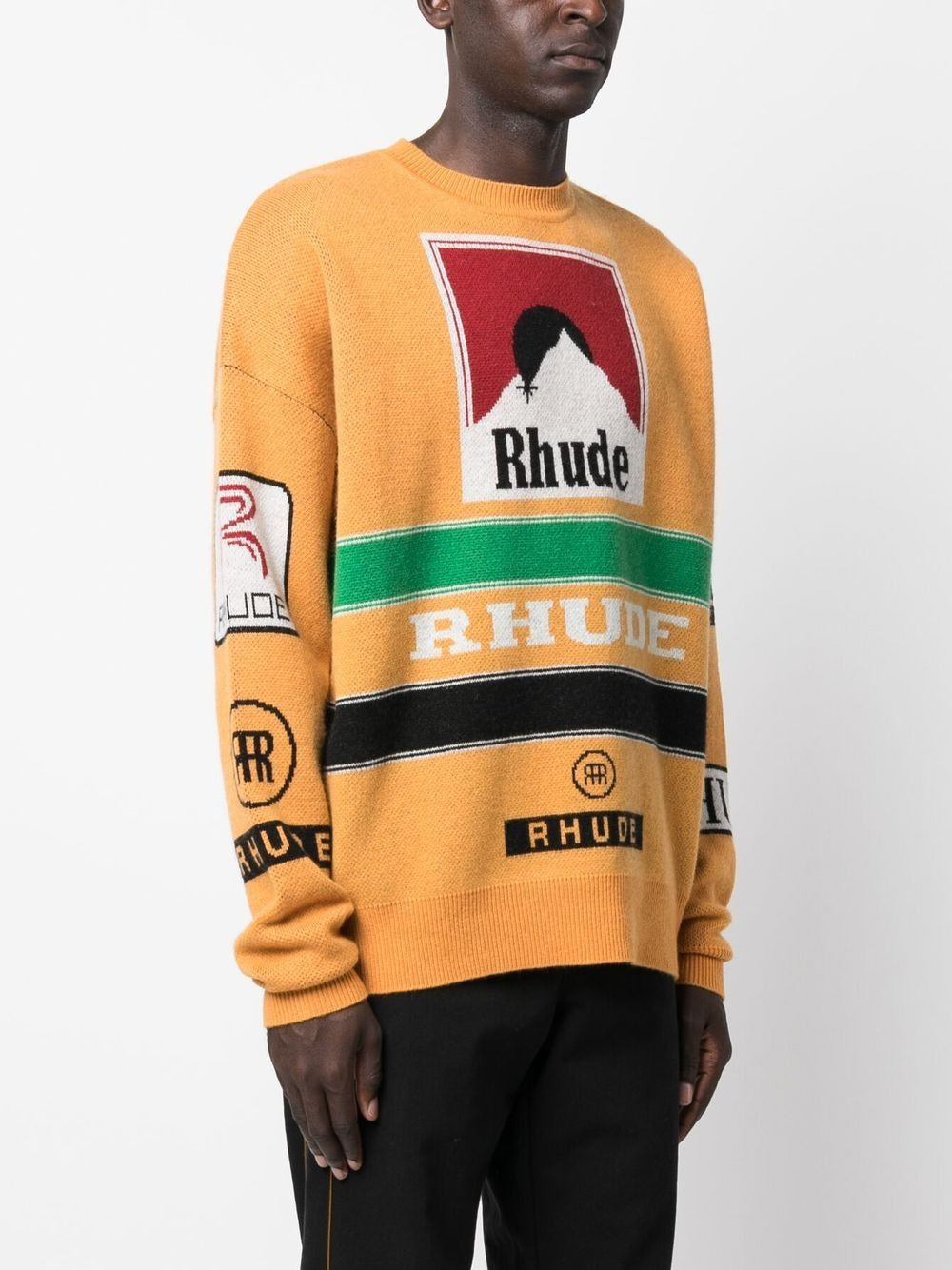 intarsia-knit crew neck jumper - 3