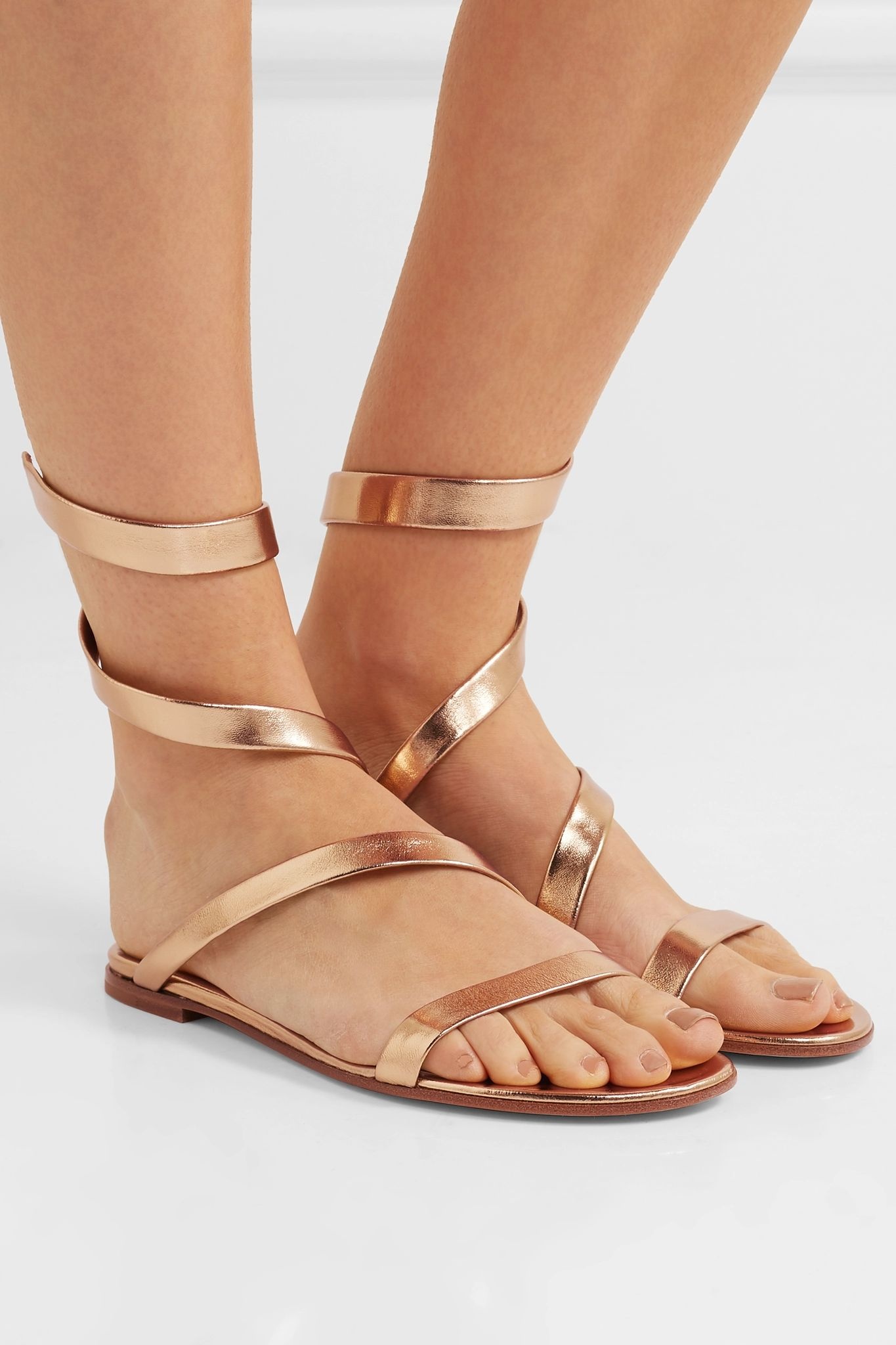 Opera metallic leather sandals - 2