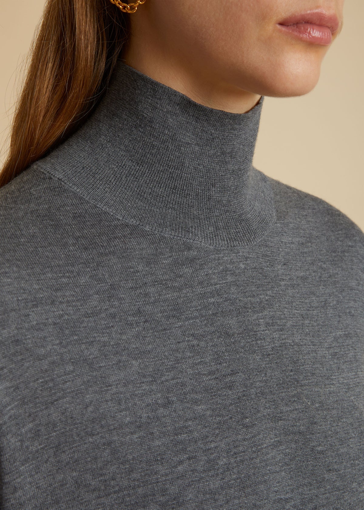 KHAITE Genoa roll-neck jumper - Grey