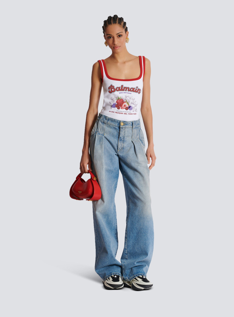 Balmain Pleated denim jeans outlook