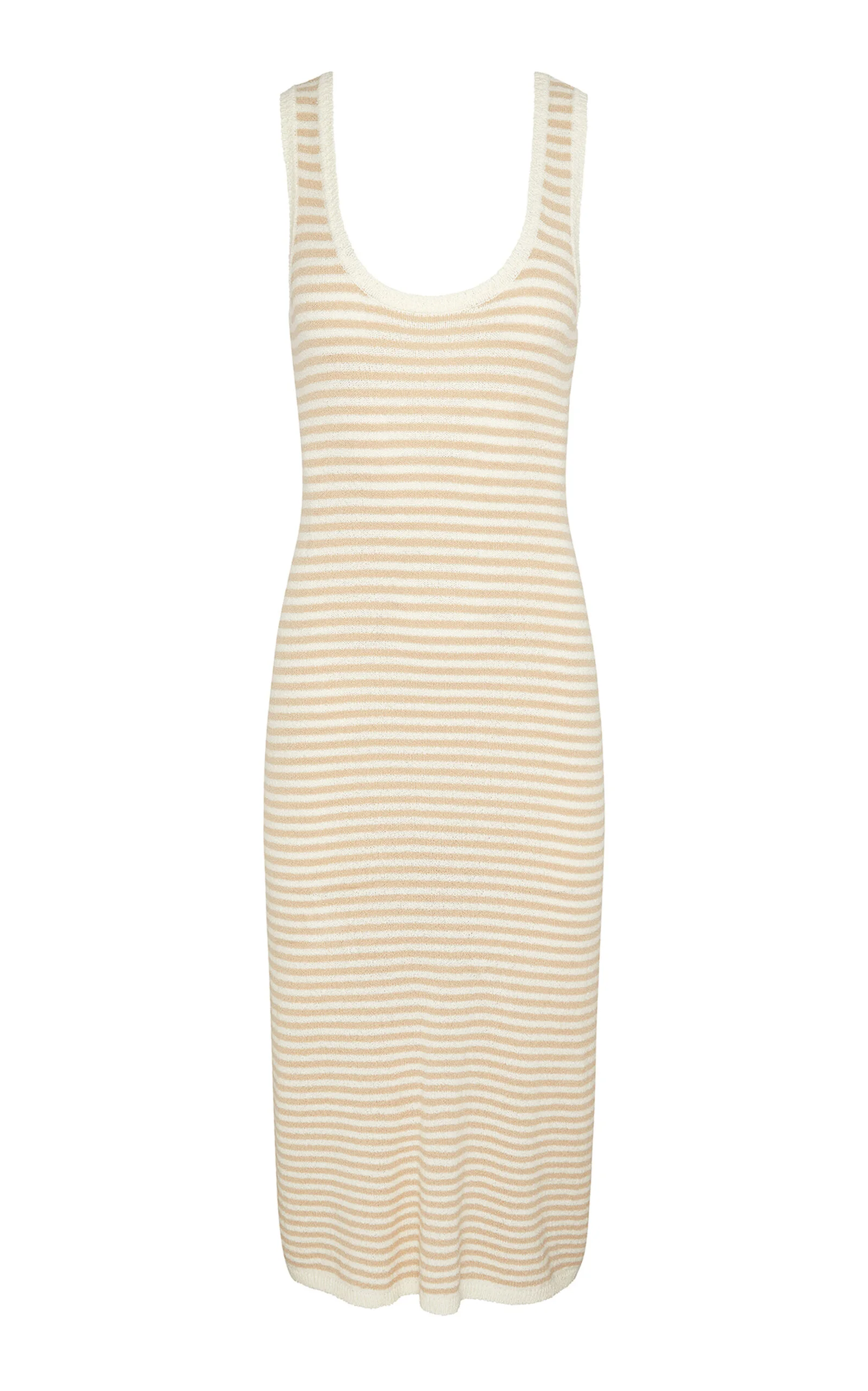 Boucle Linen-Cotton Midi Dress ivory - 1