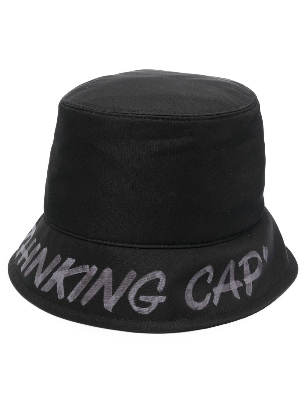 slogan-print bucket hat - 1